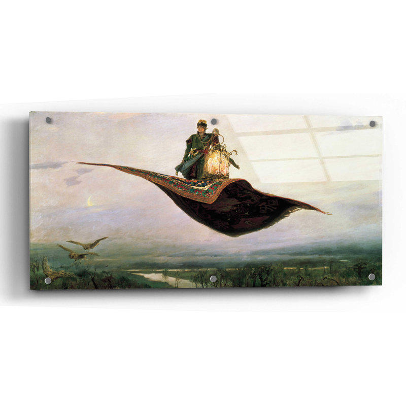 «The Flying Carpet» par Viktor Vasnetsov, art mural en verre acrylique, H 24 po x l 48 po