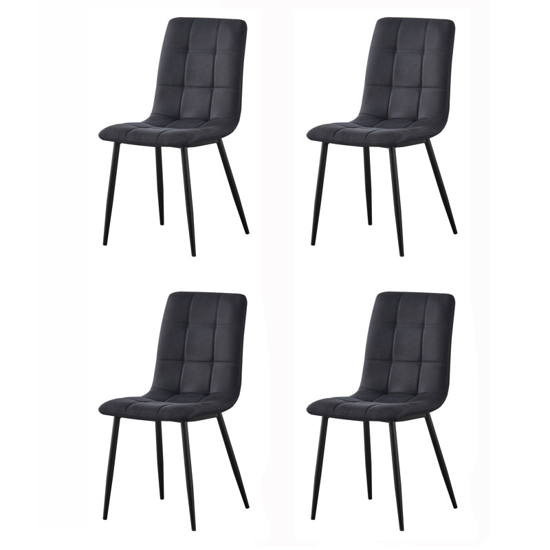 Aliauna Upholstered Side Chair, Black