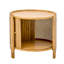 Table basse Table basse ronde rotative moderne avec rangement en rotin et caché