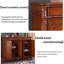 Armoire à chaussures rétro en bois massif avec trois tiroirs
