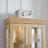 Cabinets, Lighted Glass Curio Display Cabinet with Adjustable Shelves, Light Oak | Traditional | MDF+glass-1660169089
