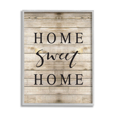 "Home Sweet Home Family Typographie" par Border Bloom - reproduction d'art textuel sur toile