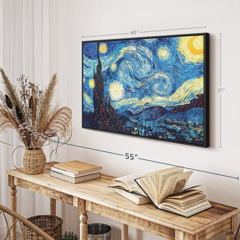 Nuit étoilée, reproduction sur toile, H 40 po x l 27 po