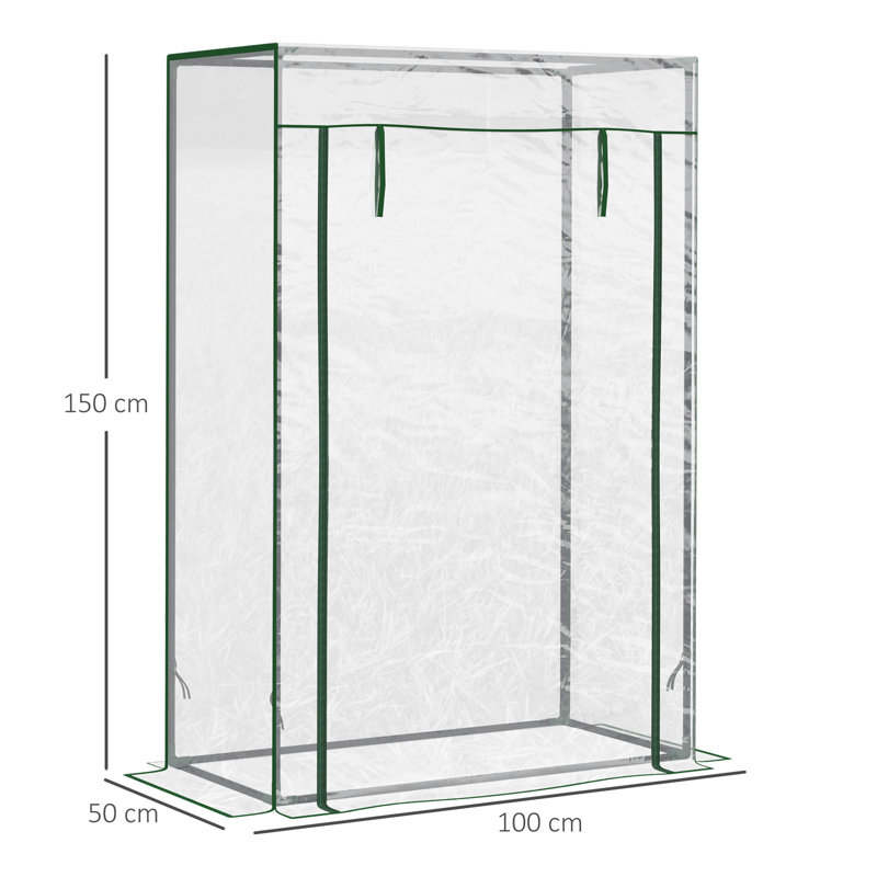 Ahsha 3.5 Ft W x 1.5 Ft D Mini Greenhouse