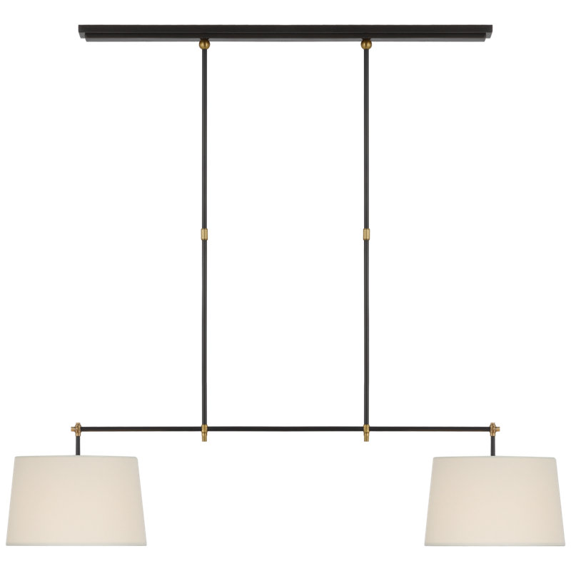 Bryant 2 - Light Chandelier, Bronze/Hand-Rubbed Antique Brass