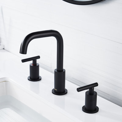 2-handle Bathroom Faucet with Drain Assembly