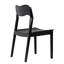 Chaise d'appoint à dossier à lattes en bois massif noir Weller