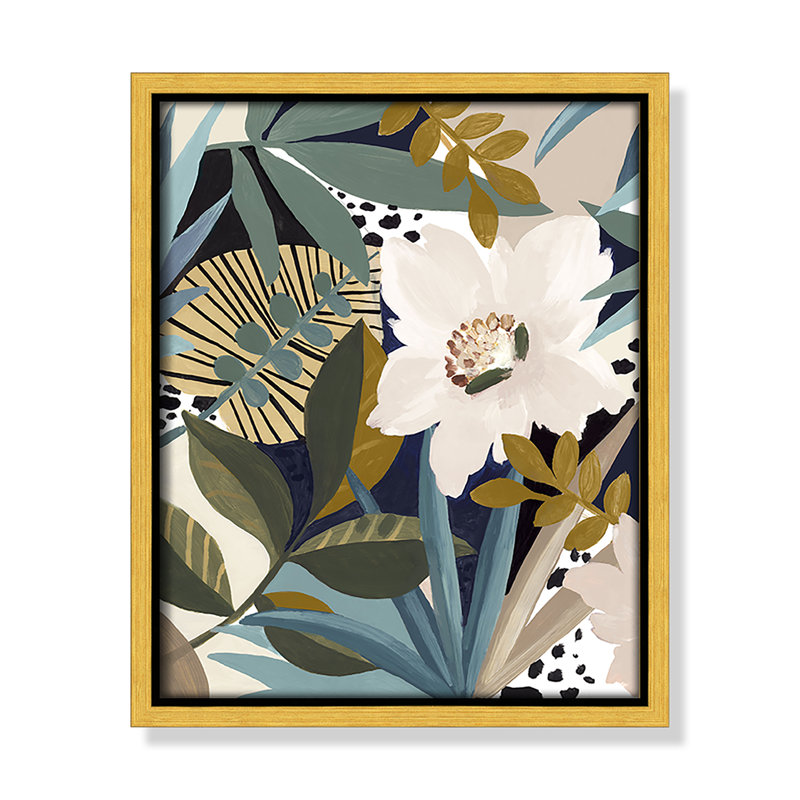 «Floral Symphony I Print» par Eva Watts, Or, H 11,5 po x l 9,5 po