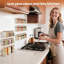 5-Tier Wall Mount Spice Rack Organizer With Screws And Adhesive, Space-Saving Hanging Shelf For Kitchen Counter, Cabinet, Or Bathroom Storage