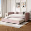 Lit de jour rembourré de style moderne avec lit gigogne, pour les petites chambres d'amis et d'étude-724222346
