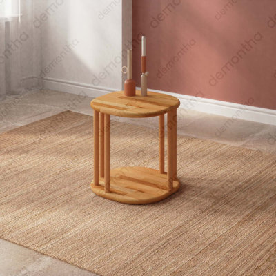Vienna Minimalist Coffee Table, Solid Beech Wood Square Coffee Table for Living Room
