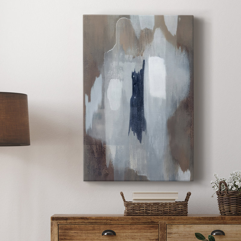 Neige et minéraux I - galerie Cavas, H 18 po x l 12 po