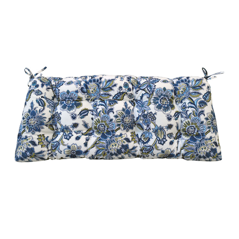 Outdoor Bench Cushions, Blue, Paisley