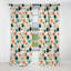 Turquoise rétro Revival Pois Delight I - rideau occultant abstrait - 1 panneaux-107551579