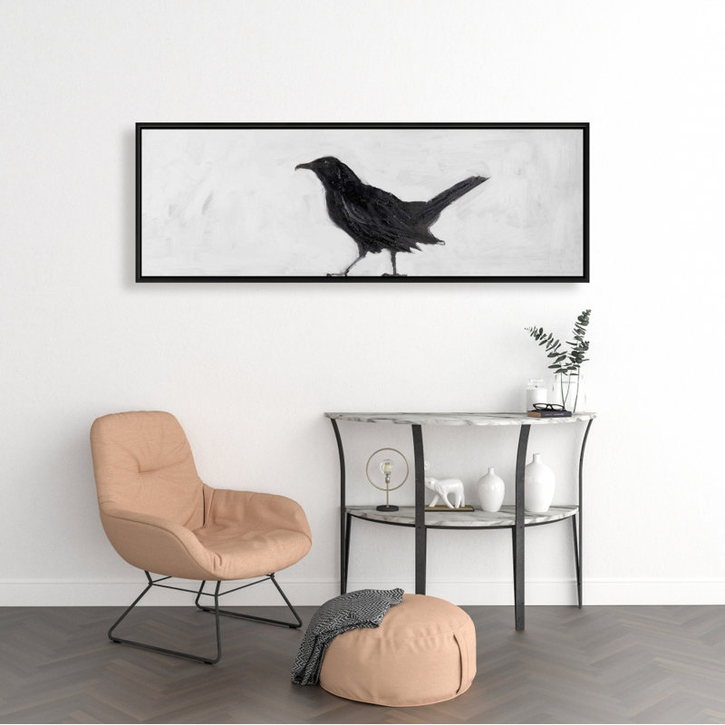 Lonely Crow Print On Canvas