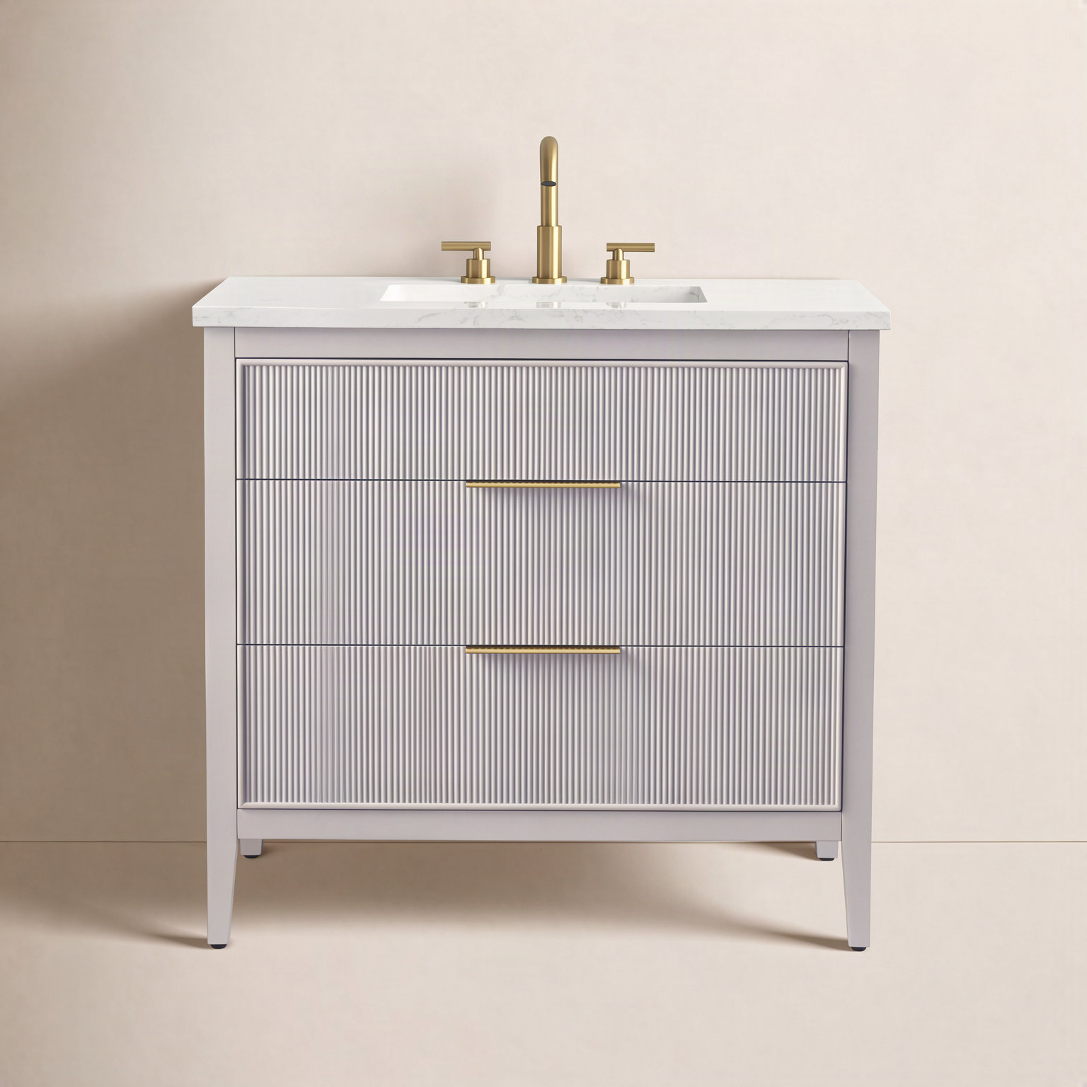 Bilroy 36" Oak Single Bathroom Vanity, Taupe