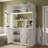78.7" Freestanding Bathroom Storage Cabinet With Open Shelving