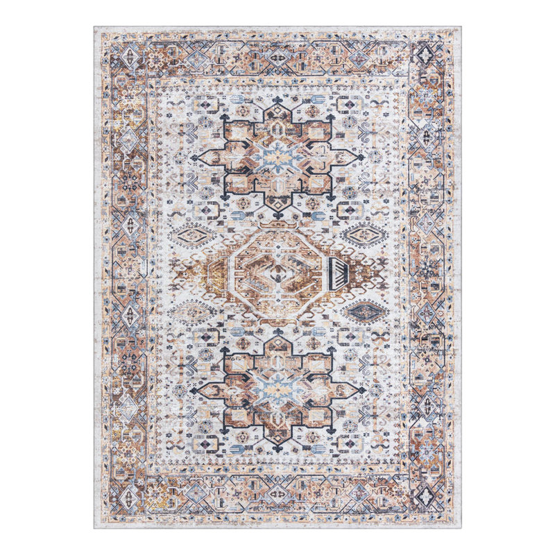 Bungalow Rose Washable Yara Rug, Rectangle 9'10" x 13'1"