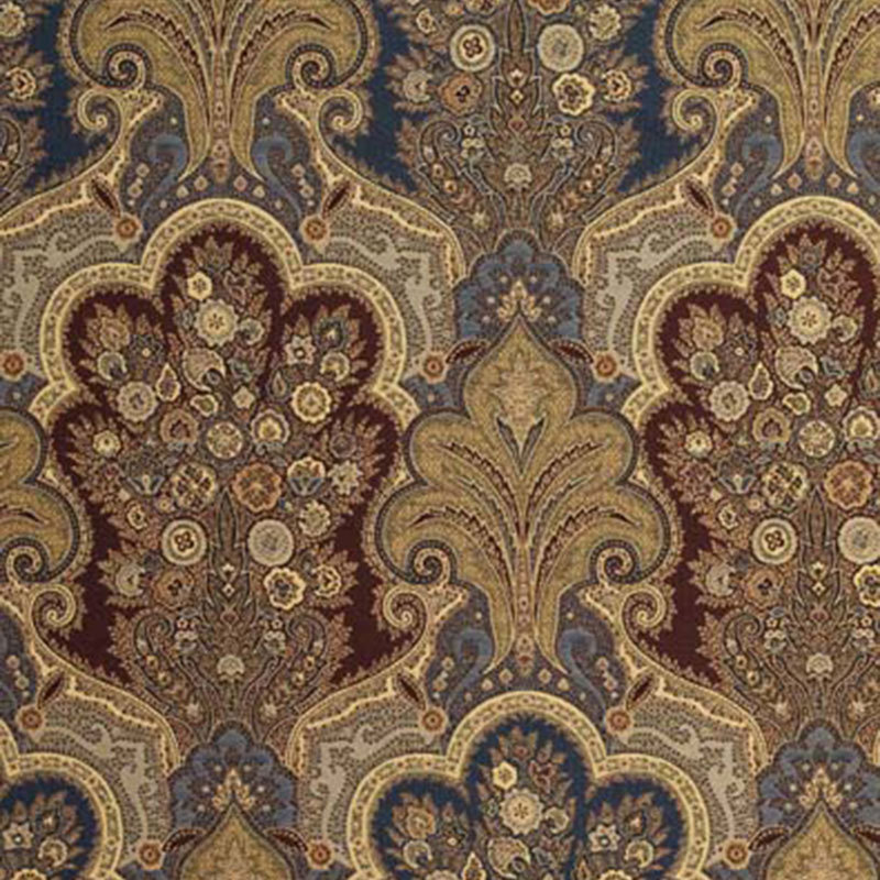 New Castle Paisley Fabric, Indigo