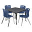 Ensemble de table de salle à manger et de chaises Kee Square-73412839-73412849