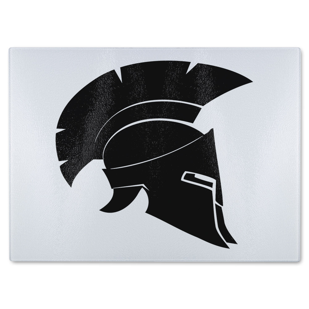Roman Helmet Glass Chopping Board