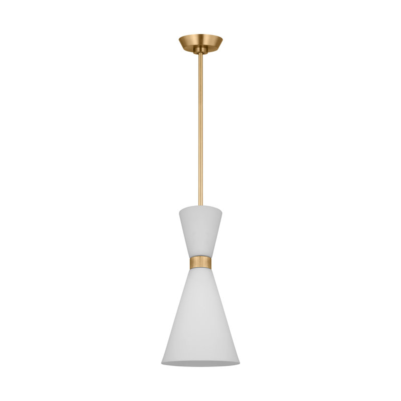 Petit luminaire suspendu 1 lumière Belcarra, Laiton satiné