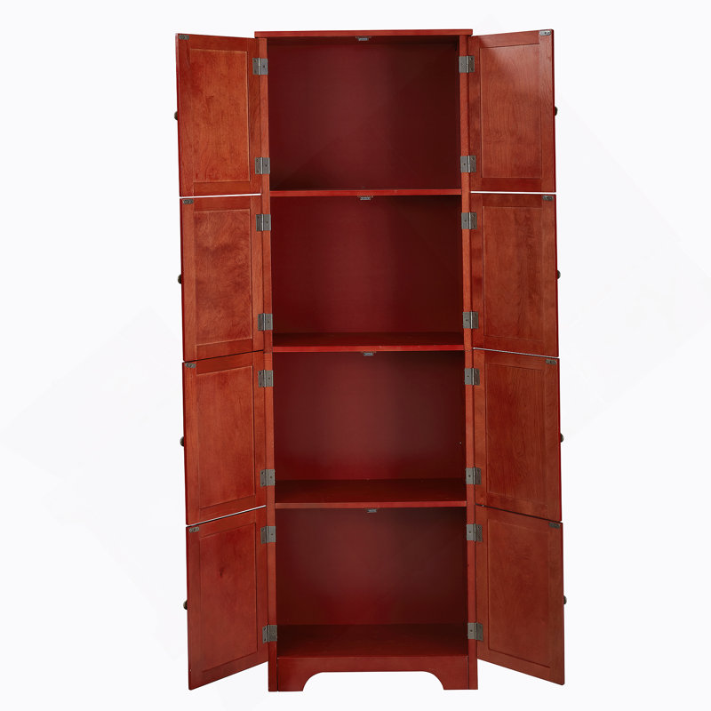 Armoire de rangement à grande capacité avec plusieurs compartiments et portes indépendantes, idéale pour les espaces de vie organisés et élégants
