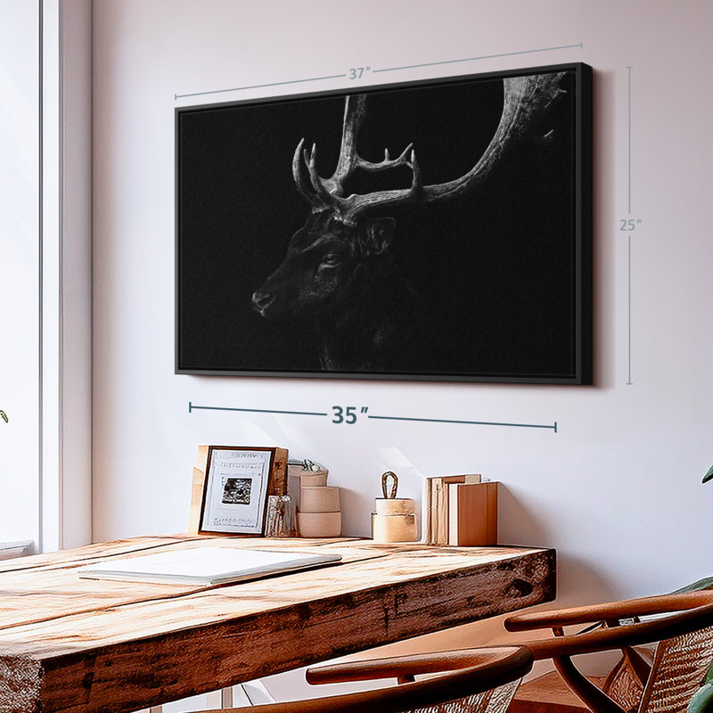 «Elk Beauty», reproduction sur toile, H 25 po x l 37 po