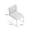 Lakeview Genuine Leather Upholstered Metal Side Chair