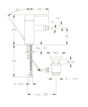 Shirely Single Handle Bidet Tap