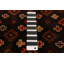 Tapis noir Teimani 4 pi 5 po x 7 pi 5 po
