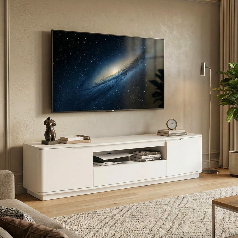 White Modern Entertainment Center For TV