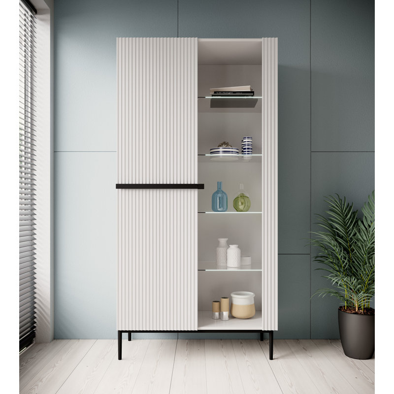 Alynia Display Cabinet, White/Black