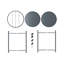 Table basse ronde avec roulettes