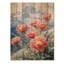 Pivoines et pics d'été Mountain I - Décoration murale en bois de pivoines - sur bois de pin naturel-942991154