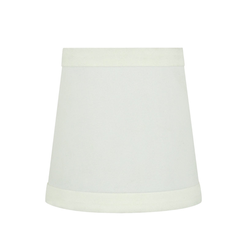 Off-White Cotton Empire Mini Chandelier Lamp Shades, Set of 2