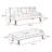 65.75'' Faux Leather Convertible Sofa-1772910636