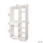 Système de placard autoportant, garde-robe autonome avec 6 tablettes ouvertes, hauteur de 74,8 po avec 1 tiroir en bois, penderie en bois avec 2 tringles de suspension, blanc