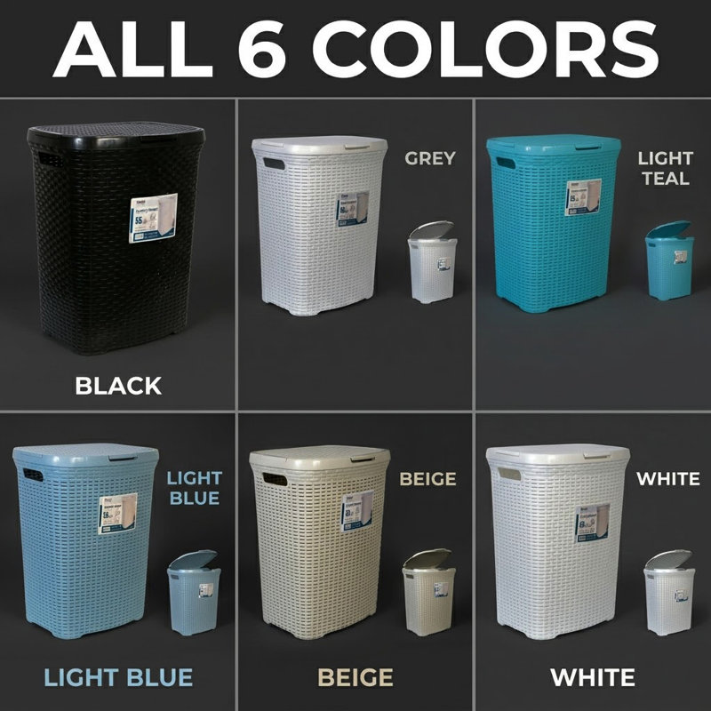 Laundry Hamper Max 55 Lt Blk, Blue