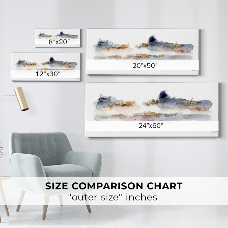 Toile tendue Reed & Cattails I-Gallery, H 24 po x l 60 po x P 1,5 po