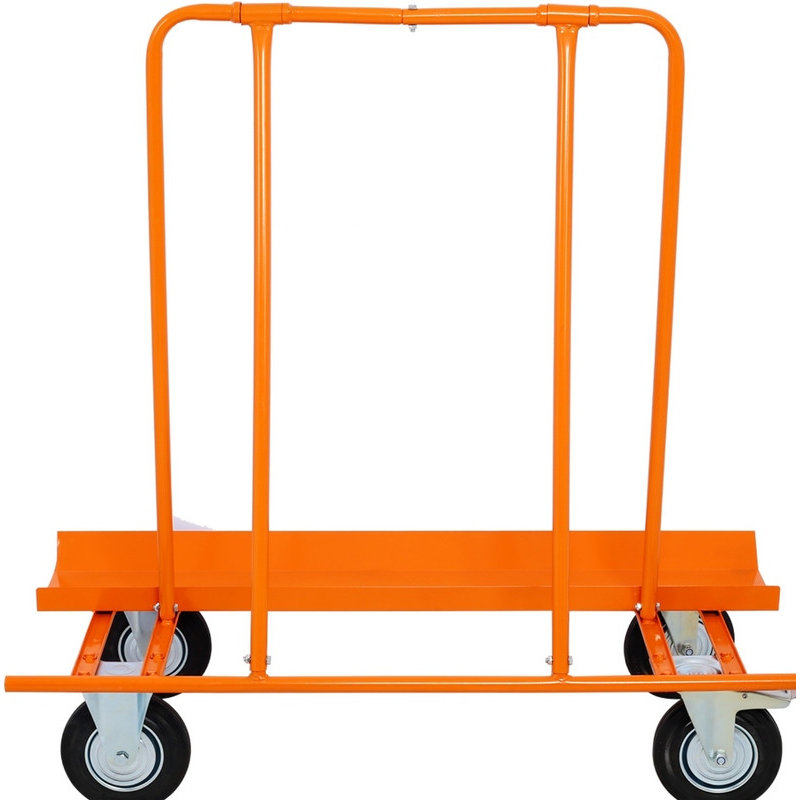Chariot pour draps et panneaux de cloison sèche robuste - charge de 1800 lb, chariot de service avec roulettes de frein verrouillables