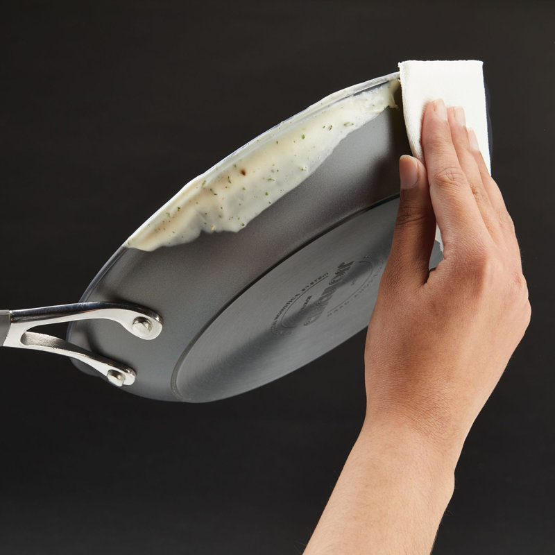 Circulon Radiance Hard Anodized Nonstick Deep Frying Pan / Skillet with Lid, 12 Inch
