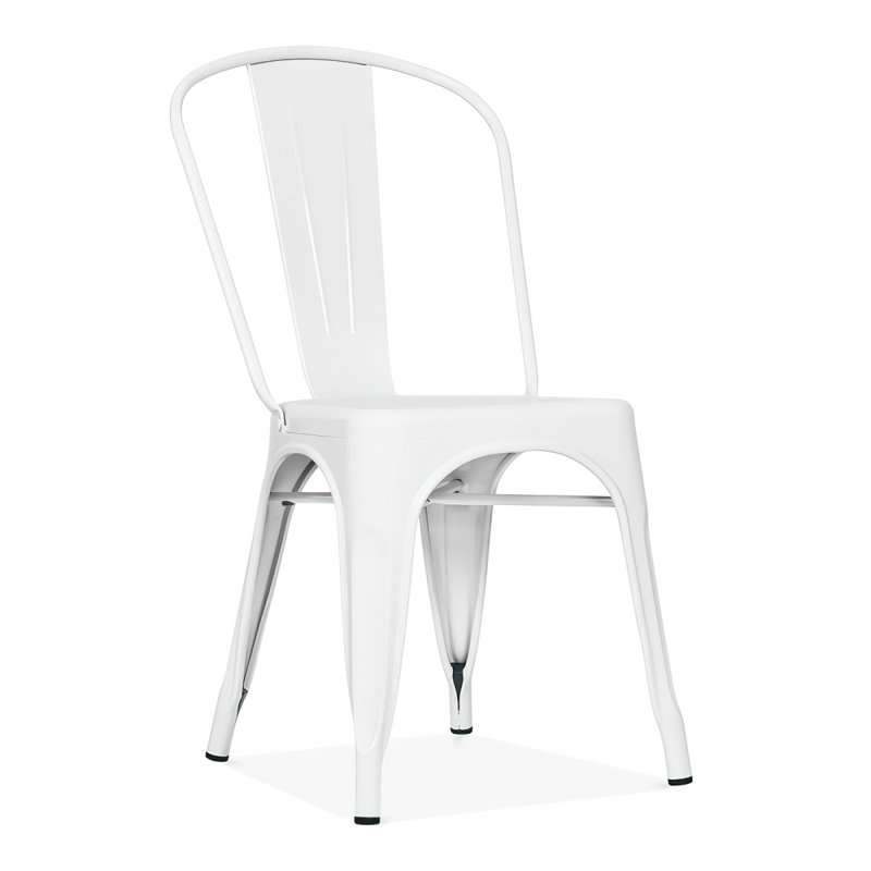 Foxborough Metal Side Chair Stacking, White
