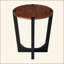 Table d'appoint en bois massif d'acacia avec plateau circulaire, parfaite pour une utilisation moderne et polyvalente