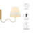 Sunlit Squiggle Arm Wall Sconce In Walnut Black-101991365