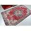 Tapis turc en laine fait à la main avec motif médaillon bohémien de couleur rouge riche pour un style rétro