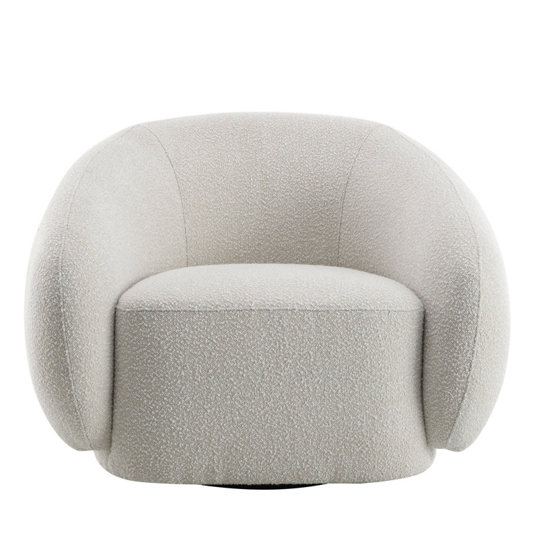 Fauteuil Isabel Boucle beige avec pivot