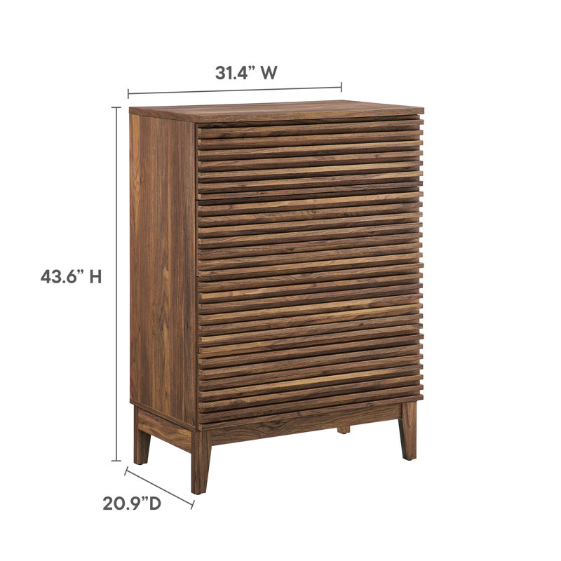 Render 4-Drawer Chest In Walnut