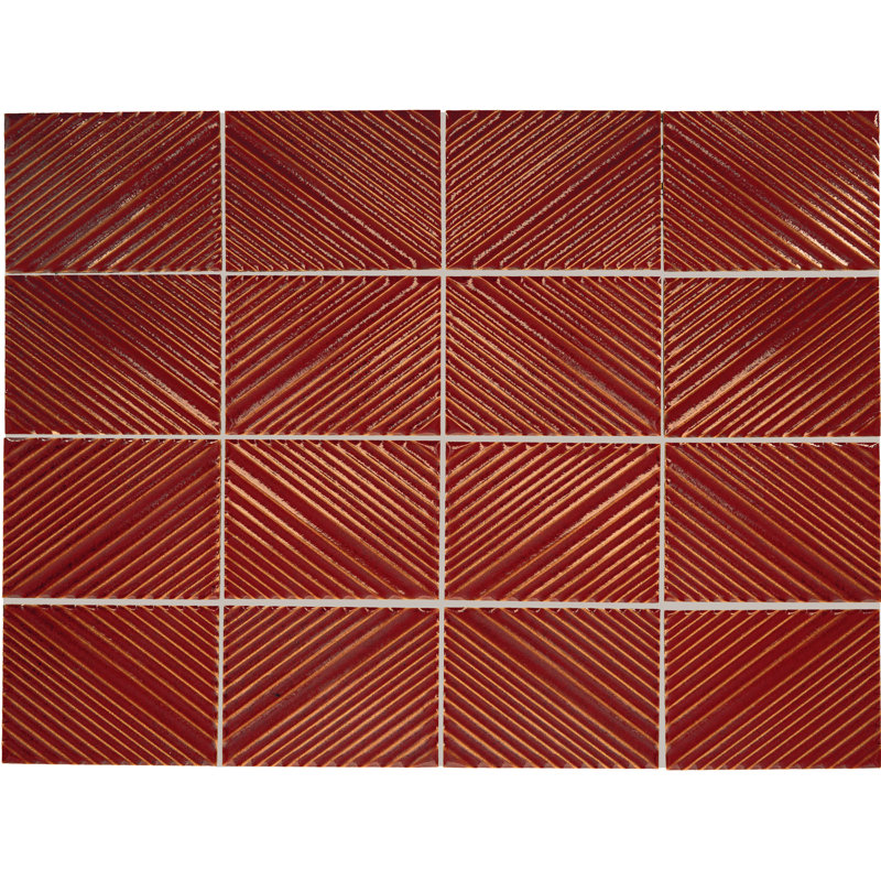 Carreau de mosaïque structurel 3 x 4 Daltile Revalia Remix (8 pièces par carton) (10,40 pieds carrés par carton), Épice