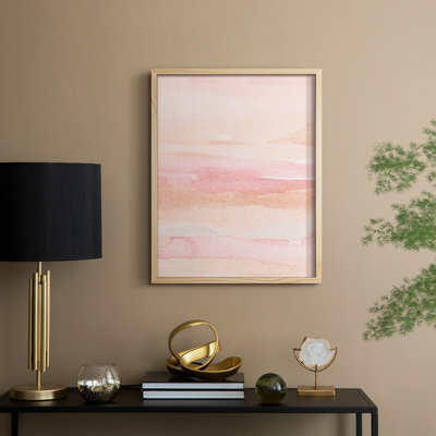 Rose Fade II, reproduction encadrée - bois massif